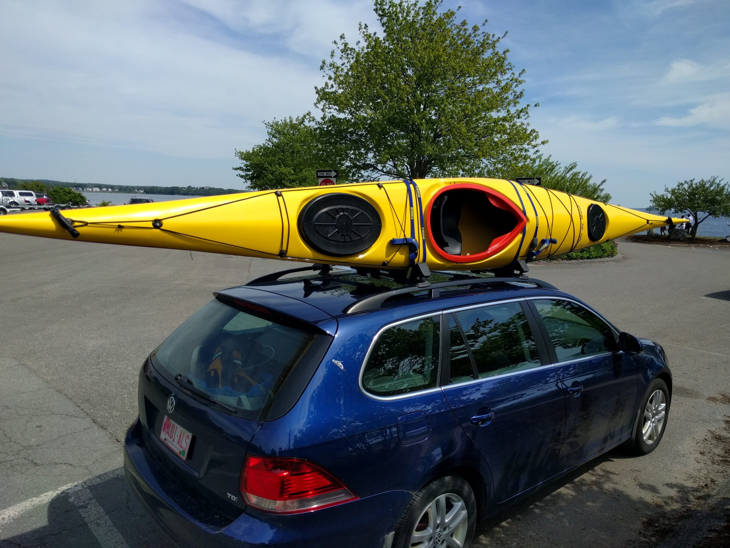 How to tie down a kayak on a car sale